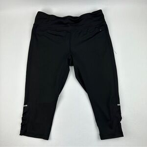 Danskin Now Crop Leggings Womens Medium 8-10 Fitted Black
